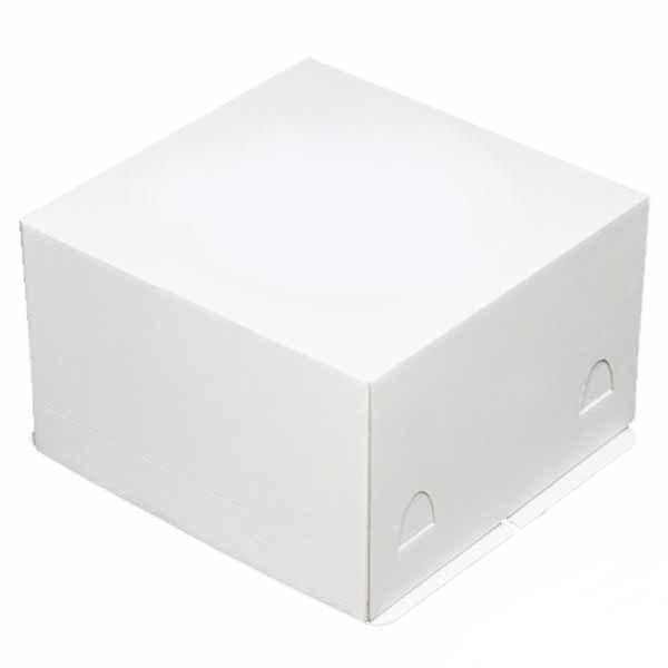 Коробка для торта из прочного микрогофрокартона. Состоит из двух частей: верх + дно.