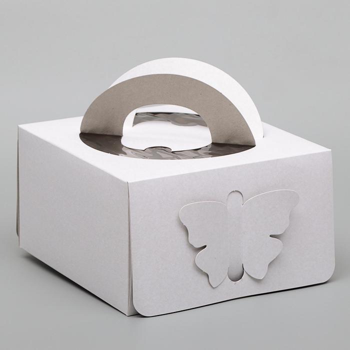 Коробка для торта из картона самосборная
