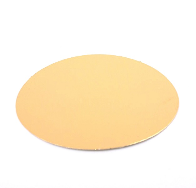 Подложка для торта круглая диаметр 22 см., толщина 0,8 мм., цвет золото, односторонняя