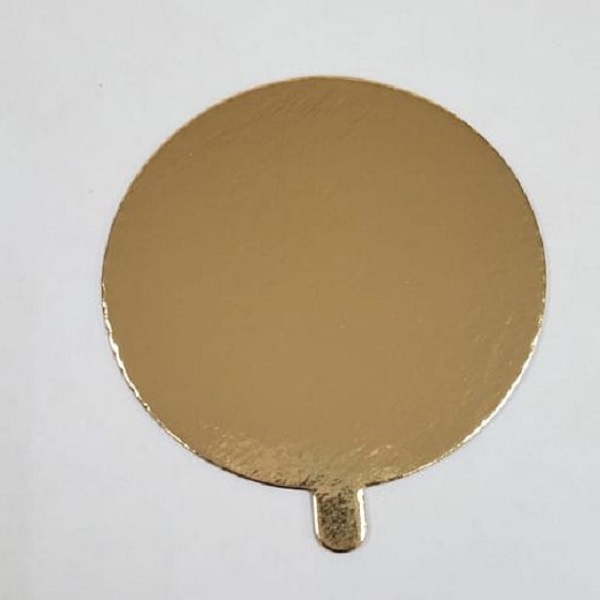 Подложка для пирожных (круг) диаметр 10,5 см., цвет золото