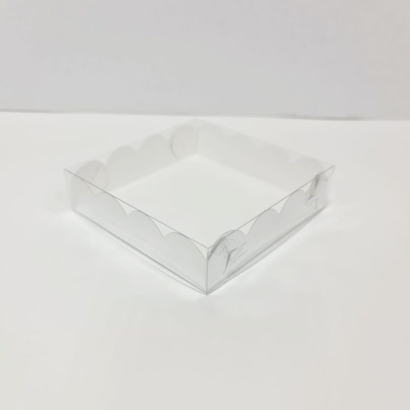 коробка для пряников и печенья, белая, размер 200х200х35 мм.